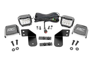 Polaris Ranger 900 XP EPS Hunter Deluxe Edition LED Light - Rear - Rough Country - RR Cage Mount, Wide Angle - Chrome - '15-'16